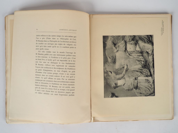 MAURRAS (Charles). Athènes antique. Paris, de Boccard s.d. (1918), gd 