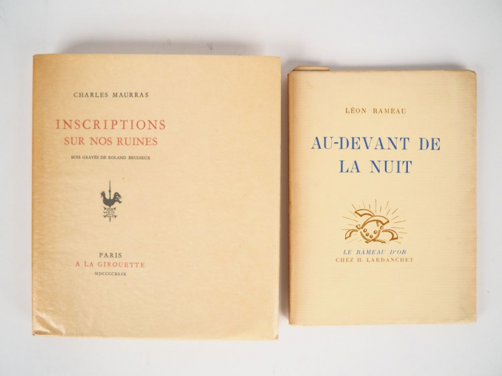 MAURRAS (Charles). Inscriptions sur nos ruines. Bois gravés de Roland 