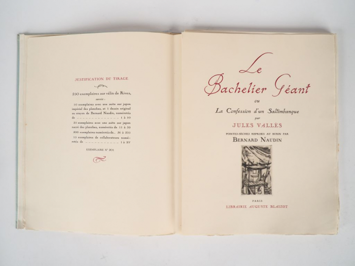 VALLES (Jules). Le Bachelier Géant ou la confession d'un saltimbanque.