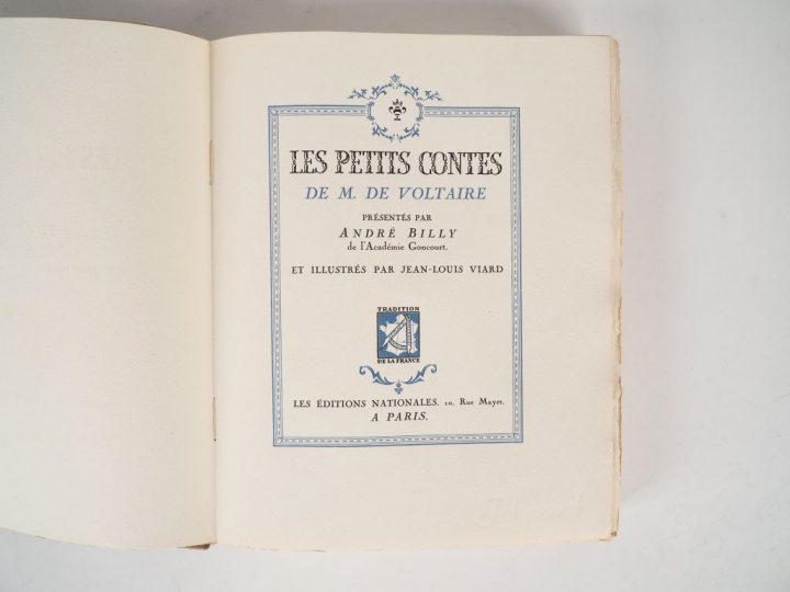 VOLTAIRE. Les petits contes, présentés par André Billy et illustrés pa
