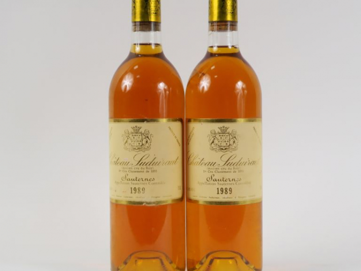 2 BOUTEILLES CHÂTEAU SUDUIRAUT 1er CC SAUTERNES - 1989 - BG