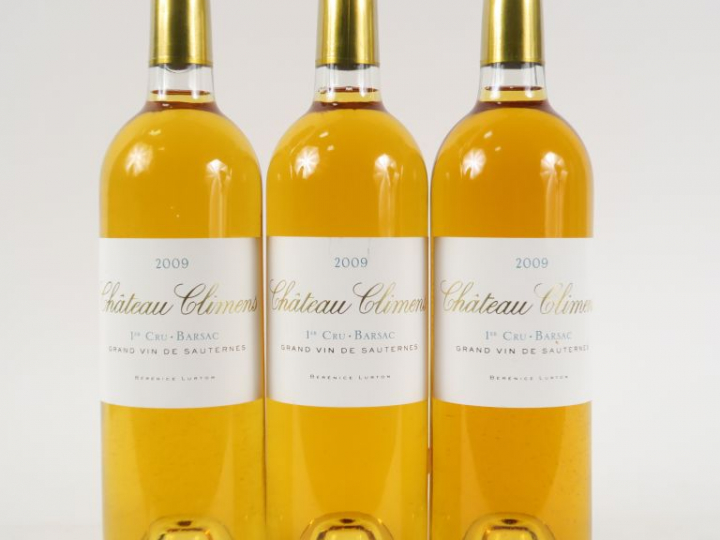 3 BOUTEILLES CHÂTEAU CLIMENS 1er CC SAUTERNES - 2009