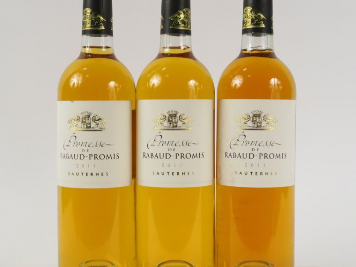 3 BOUTEILLES PROMESSE DE RABAUD PROMIS SAUTERNES - 2011