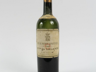 Vente aux enchères 1 BOUTEILLE CHÂTEAU PICHON LONGUEVILLE COMTESSE DE LALANDE - 1928 - GR