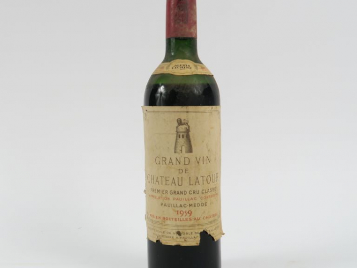 1 BOUTEILLE CHÂTEAU LATOUR 1er GCC PAUILLAC - 1959 - BEP/ELD/CAPS LEGE