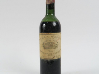 Vente aux enchères 1 BOUTEILLE CHÂTEAU MARGAUX 1er GCC MARGAUX - 1963 - BEP/CAPSULE ABIMÉ