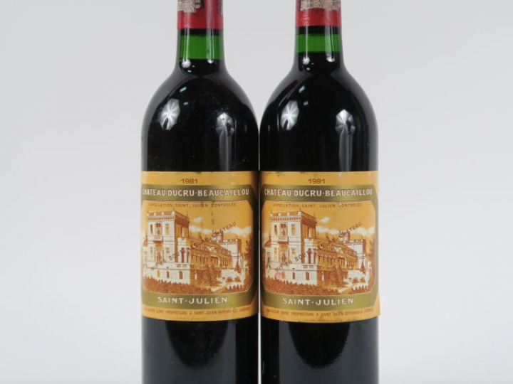 2 BOUTEILLES CHÂTEAU DUCRU BEAUCAILLOU GCC ST JULIEN - 1981 - BG