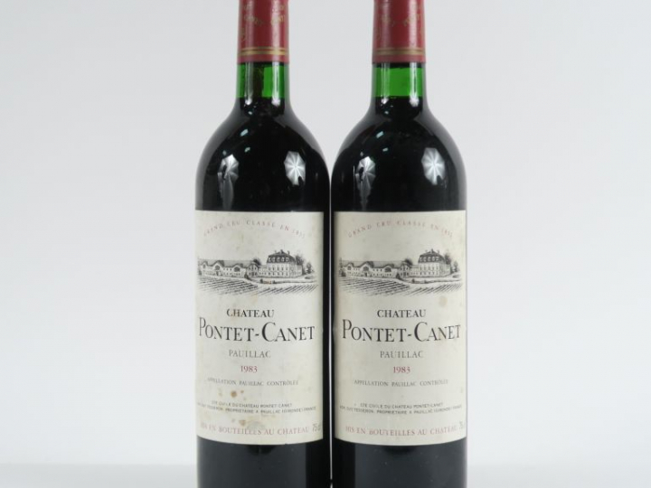 2 BOUTEILLES CHÂTEAU PONTET CANET GCC PAUILLAC - 1983 - BG