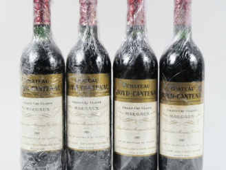 Vente aux enchères 4 BOUTEILLES CHÂTEAU BOYD CANTENAC GCC MARGAUX - 1985 - BG