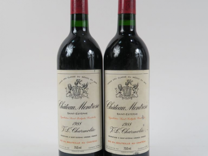 2 BOUTEILLES CHÂTEAU MONTROSE GCC ST ESTEPHE - 1988