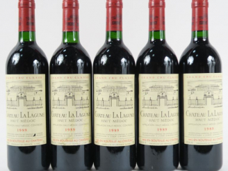 Vente aux enchères 5 BOUTEILLES CHÂTEAU LA LAGUNE GCC HAUT MEDOC - 1989 - BG
