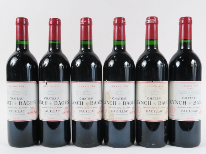 6 BOUTEILLES CHÂTEAU LYNCH BAGES GCC PAUILLAC - 1989 - 3 ELT