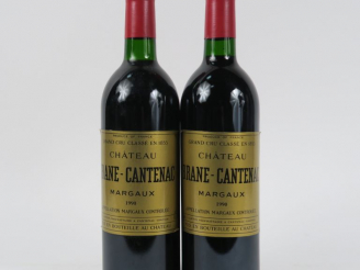 Vente aux enchères 2 BOUTEILLES CHÂTEAU BRANE CANTENAC GCC MARGAUX - 1990 - BG