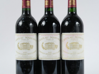 Vente aux enchères 3 BOUTEILLES CHÂTEAU MARGAUX 1er GCC MARGAUX - 1990