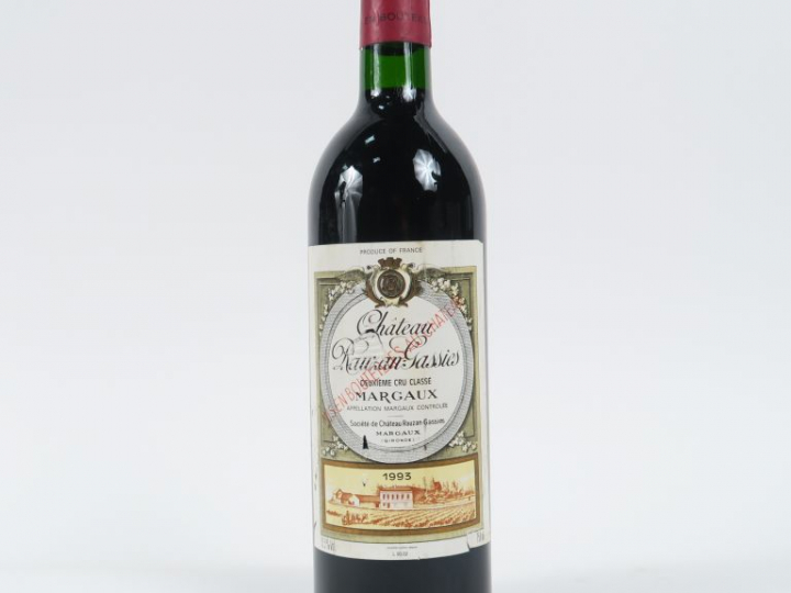 1 BOUTEILLE CHÂTEAU RAUZAN GASSIES GCC MARGAUX - 1993