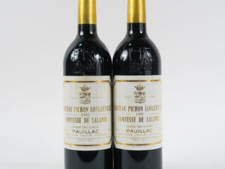 Vente aux enchères 2 BOUTEILLLES CHÂTEAU PICHON LONGUEVILLE COMTESSE DE LALANDE GCC PAUIL