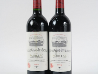 Vente aux enchères 2 BOUTEILLES CHÂTEAU GRAND PUY LACOSTE GCC PAUILLAC  - 1995