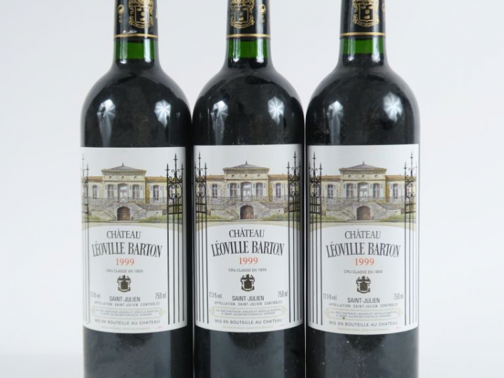 3 BOUTEILLES CHÂTEAU LEOVILLE BARTON GCC ST JULIEN - 1999 - BG