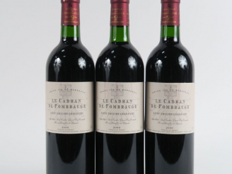 Vente aux enchères 3 BOUTEILLES LE CADRAN DE FOMBRAUGE GC ST EMILION - 2000 - 1 BG