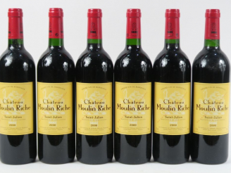 Vente aux enchères 6 BOUTEILLES CHÂTEAU MOULIN RICHE ST JULIEN - 2000