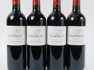 Vente aux enchères 4 BOUTEILLES CHÂTEAU LE CHATELET GC ST EMILION  - 2006