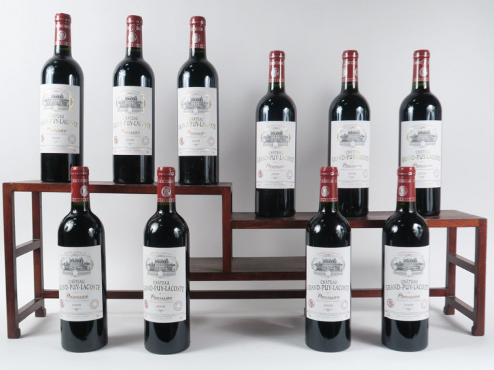 10 BOUTEILLES CHÂTEAU GRAND PUY LACOSTE GCC PAUILLAC - 2009
