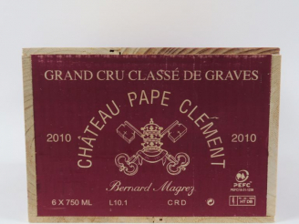 Vente aux enchères 6 BOUTEILLES CHÂTEAU PAPE CLEMENT GCC GRAVES - 2010 - CBO