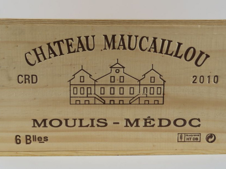 6 BOUTEILLES CHÂTEAU MAUCAILLOU MOULIS - 2010 - CBO
