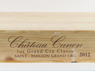 Vente aux enchères 6 BOUTEILLES CHÂTEAU CANON 1er GCC ST EMILION - 2012 - CBO