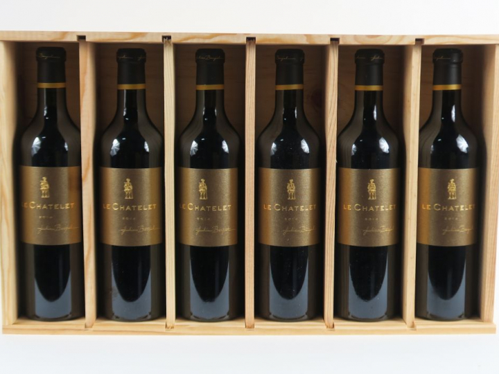 6 BOUTEILLES CHÂTEAU LE CHATELET 'GOLD' GC ST EMILION - 2014 - CBO