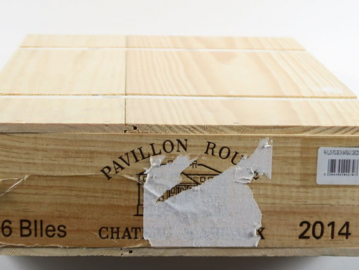 6 BOUTEILLES PAVILLON ROUGE DU CHÂTEAU MARGAUX - 2014 - CBO