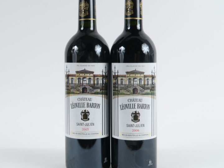 2 BOUTEILLES CHÂTEAU LEOVILLE BARTON GCC ST JULIEN - (2005/2006)