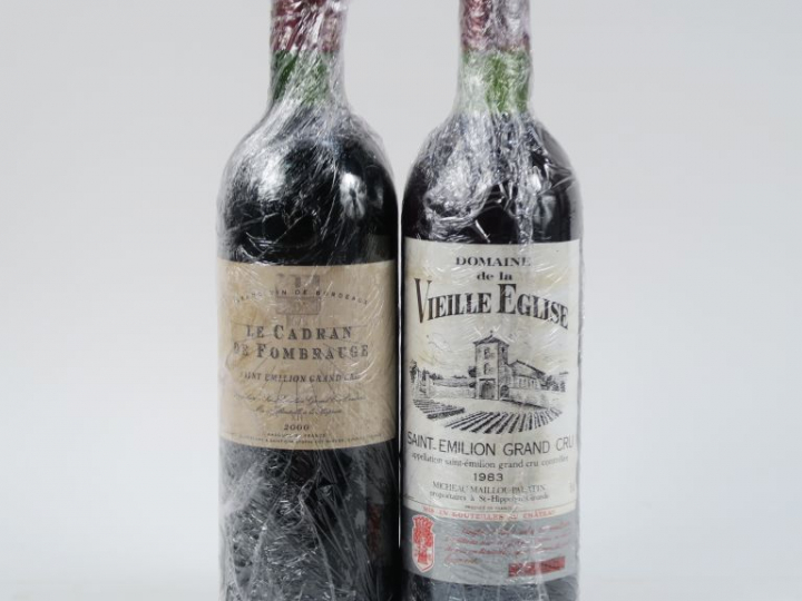 2 BOUTEILLES GC ST EMILION : 1 LE CADRAN DE FOMBRAUGE 2000 BG - 1 DOMA