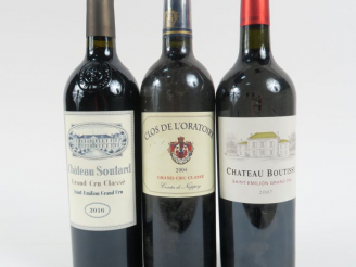 Vente aux enchères 3 BOUTEILLES ST EMILION GCC : 1 CHÂTEAU SOUTARD 2016 - 1 CLOS DE L'ORA