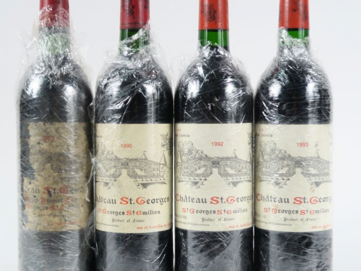 4 BOUTEILLES CHÂTEAU ST GEORGES - 1985 EA/1990/1992/1993