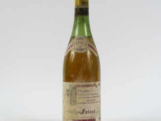 Vente aux enchères 1 BOUTEILLE POUILLY FUISSE CAVE DE CORDELIERS - 1953 - EA/4,5 CM