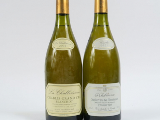 Vente aux enchères 2 BOUTEILLES CHABLIS LA CHABLISIENNE 2001 : 1 GC 'BLANCHOT' - 1 1er CR