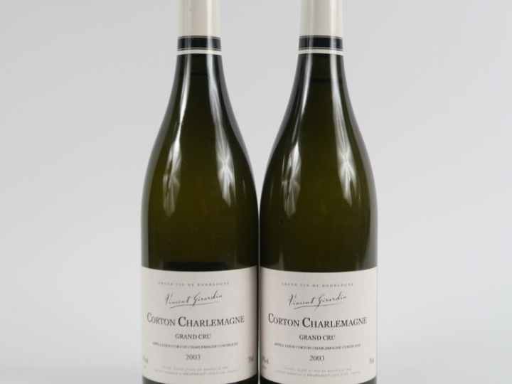 2 BOUTEILLES CORTON CHARLEMAGNE GC VINCENT GIRARDIN - 2003