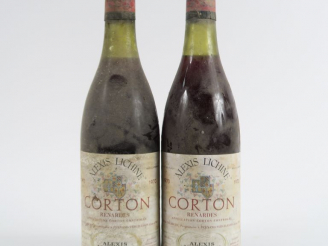 Vente aux enchères 2 BOUTEILLES CORTON RENARDES DOMAINE MARIUS DELARCHE ALEXIS LICHINE - 