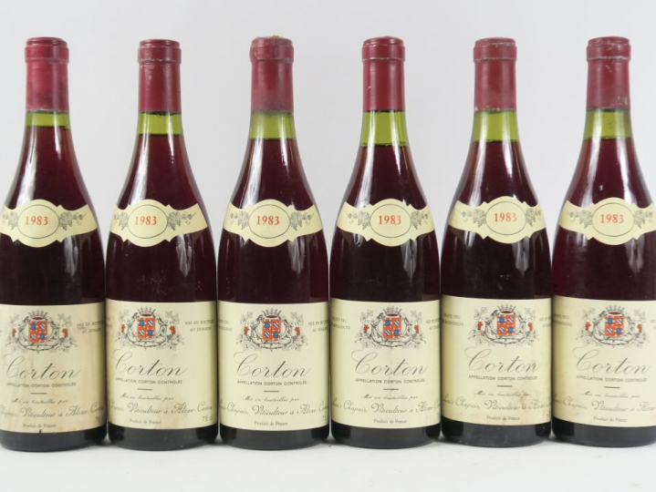 6 BOUTEILLES CORTON GC DOMAINE LOUIS CHAPUIS - 1983