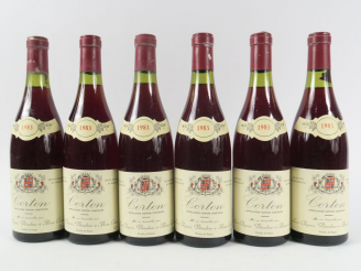 Vente aux enchères 6 BOUTEILLES CORTON GC DOMAINE LOUIS CHAPUIS - 1983