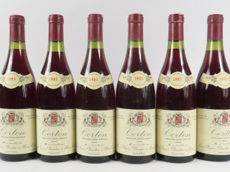 Vente aux enchères 6 BOUTEILLES CORTON GC DOMAINE LOUIS CHAPUIS - 1983