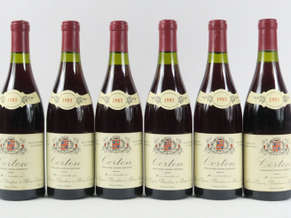 Vente aux enchères 6 BOUTEILLES CORTON GC DOMAINE LOUIS CHAPUIS - 1985
