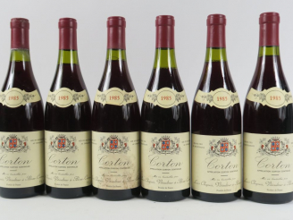 Vente aux enchères 6  BOUTEILLES CORTON GC DOMAINE LOUIS CHAPUIS - 1985