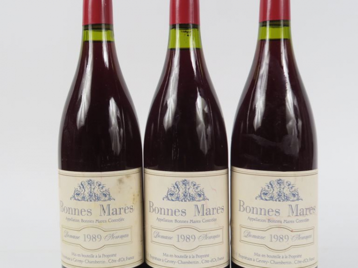 3 BOUTEILLES BONNES MARES GC DOMAINE NEWMAN - 1989