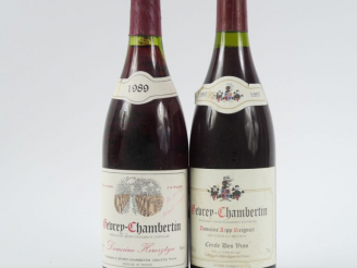 Vente aux enchères 2 BOUTEILLES GEVREY CHAMBERTIN : 1 DOMAINE HERESZTYN 1989 - 1 DOMAINE 