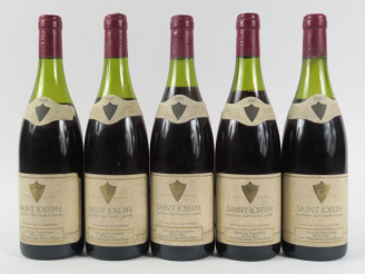 Vente aux enchères 5 BOUTEILLES SAINT JOSEPH - 1985 - 4 CM/4,5 CM/5 CM/5,5 CM/6 CM