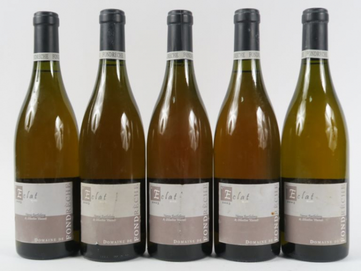 5 BOUTEILLES CÔTES DU VENTOUX 'L'ECLAT' DOMAINE DE FONDRECHE - 2003