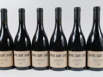Vente aux enchères 6 BOUTEILLES LAUDUN CÔTES DU RHÔNE ROUVRE ST LEGER - 2008 - 1 ELA