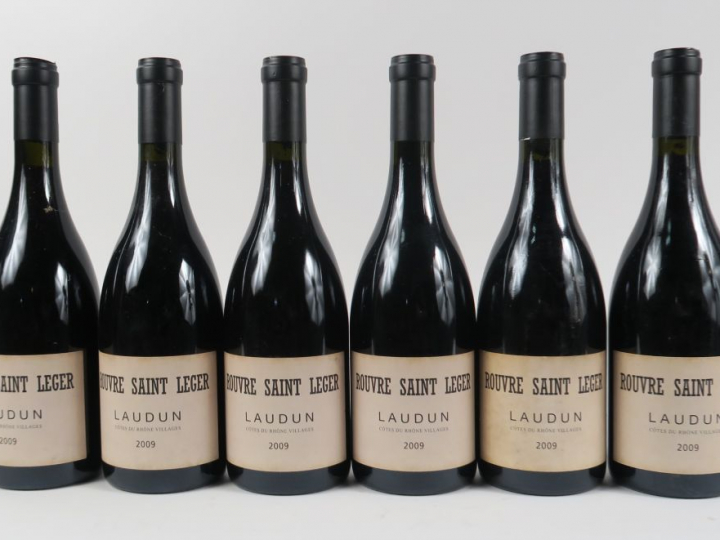 6 BOUTEILLES LAUDUN CÔTES DU RHÔNE ROUVRE ST LEGER - 2009